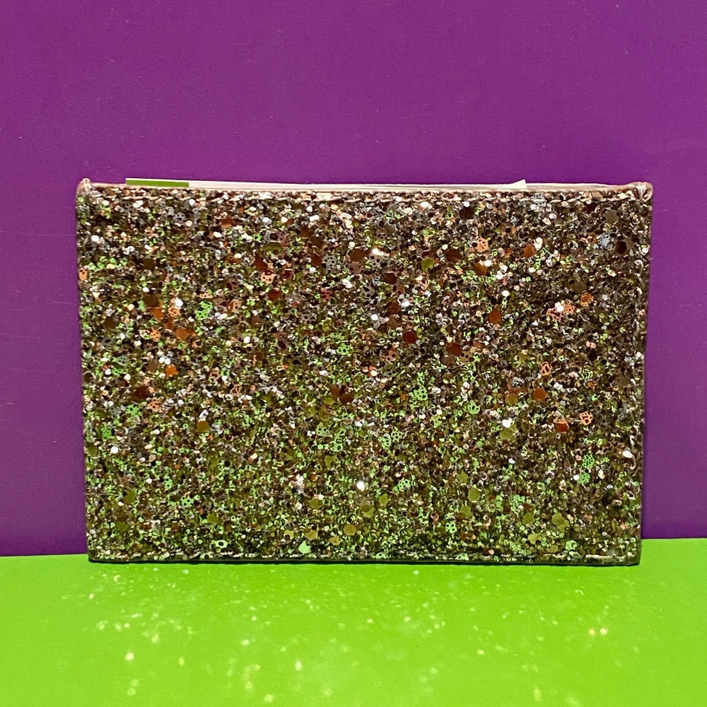 Kate Spade ♠️ Gunmetal Glitter Card Holder.
